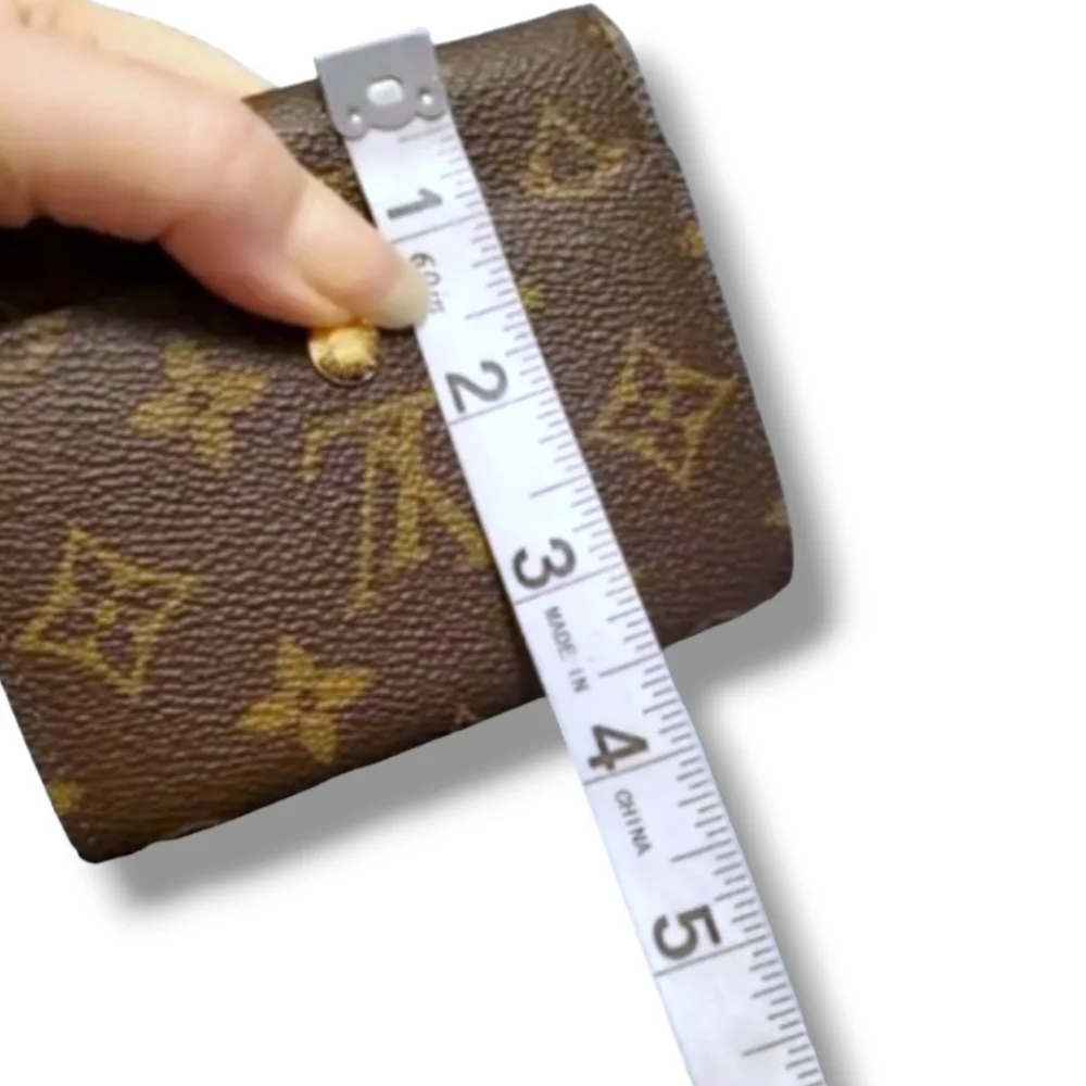 NIB Vintage Louis Vuitton 80's LV Logo Monogram Compact Luxury Wallet & Box